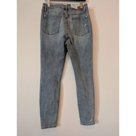 Judy Blue Skinny Lace Peekaboo Distressed Stretch Ankle Jeans Sz 15/32 - Picture 10 of 10